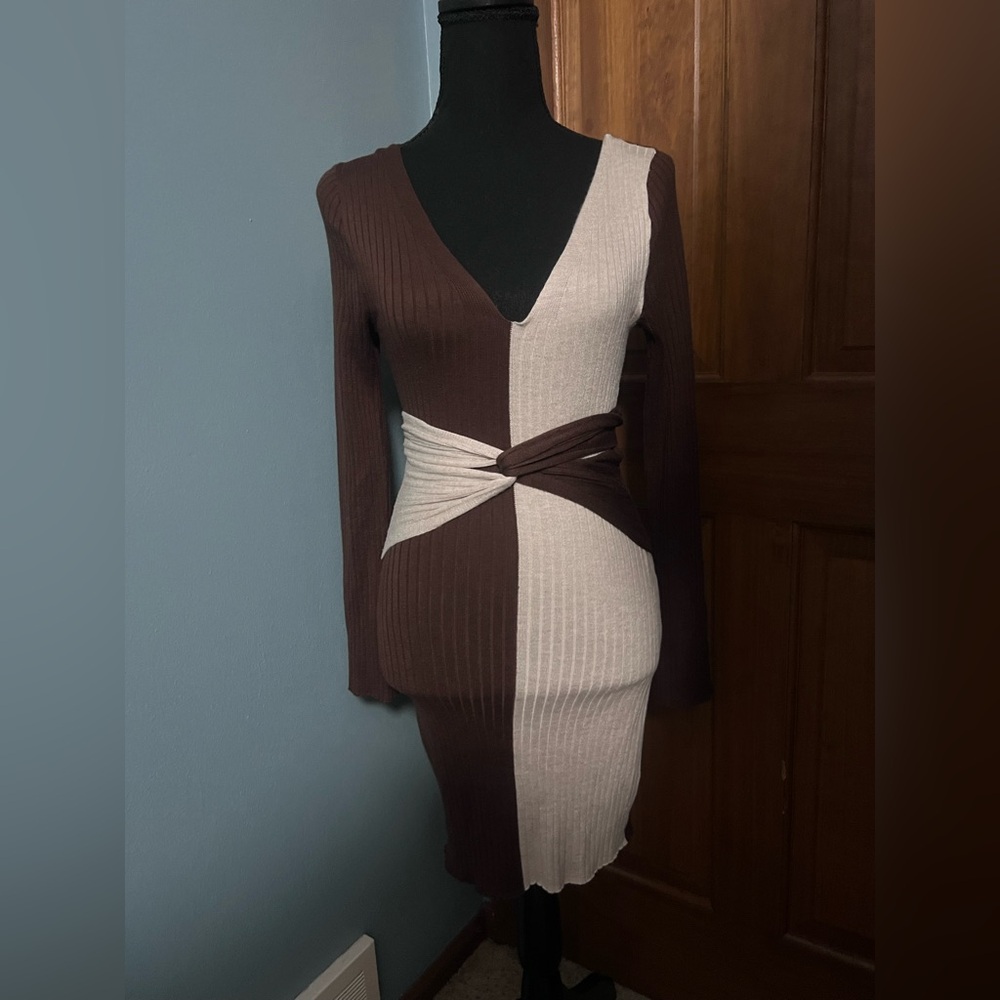 Color block bodycon dress